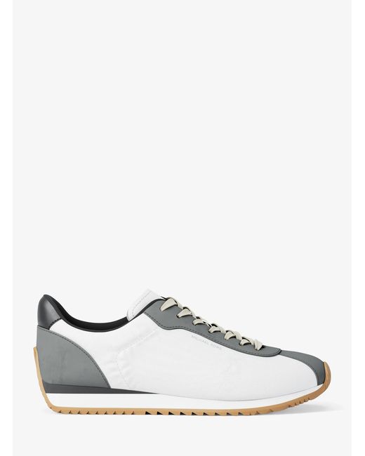 Michael Kors White Rhodes Mixed-Media Trainer for men