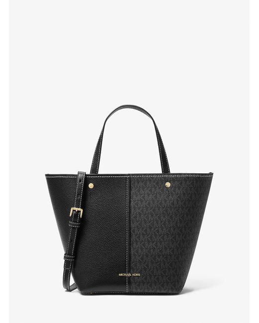 Mk Borsa Tote Flora Media di Michael Kors in Black