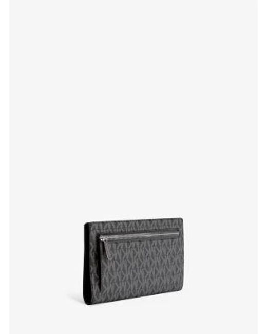 Michael Kors Gray Carson Large Signature Logo Wallet