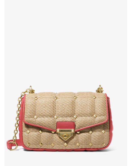soho large quilted suede shoulder bag