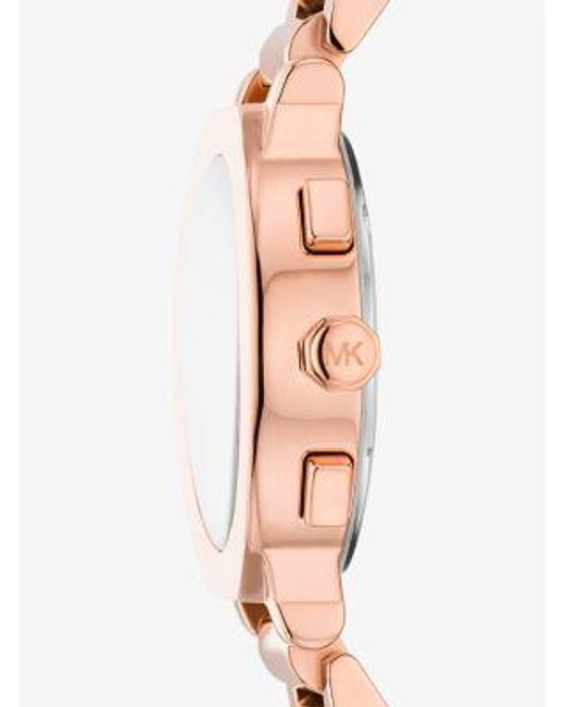 Michael Kors White Mk Oversized Gramercy-Tone Watch