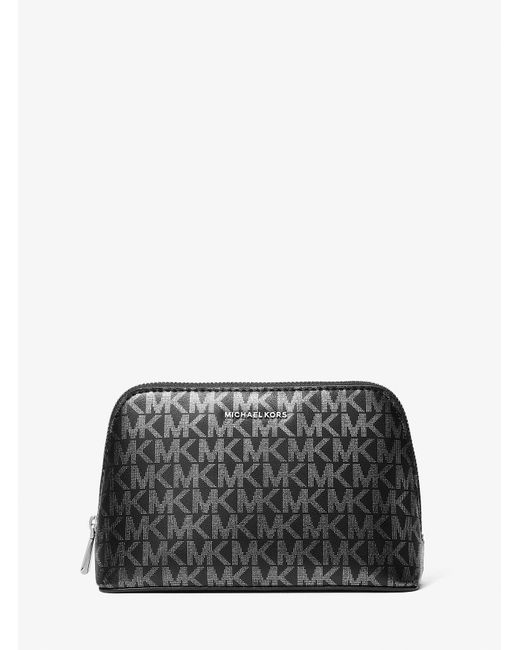 Mkneceser De Viaje Jet Set Pequeño Metalizado Con Logotipo MICHAEL Michael Kors de color Gray
