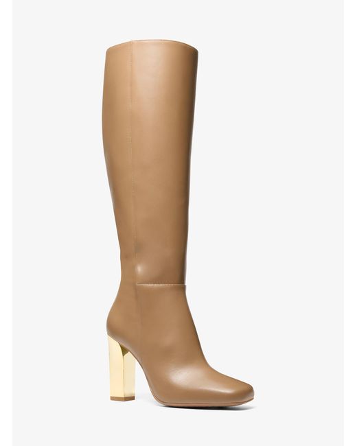 MICHAEL Michael Kors White Mk Matilda Leather Boot