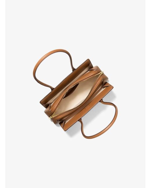 Michael Kors Natural Laila Small Signature Logo Shoulder Bag