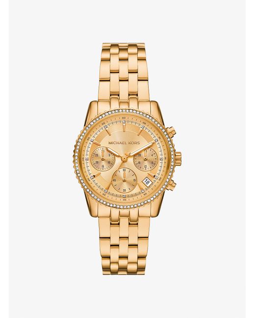 Mkreloj Bryant Mini En Tono Con Incrustaciones Michael Kors de color Metallic