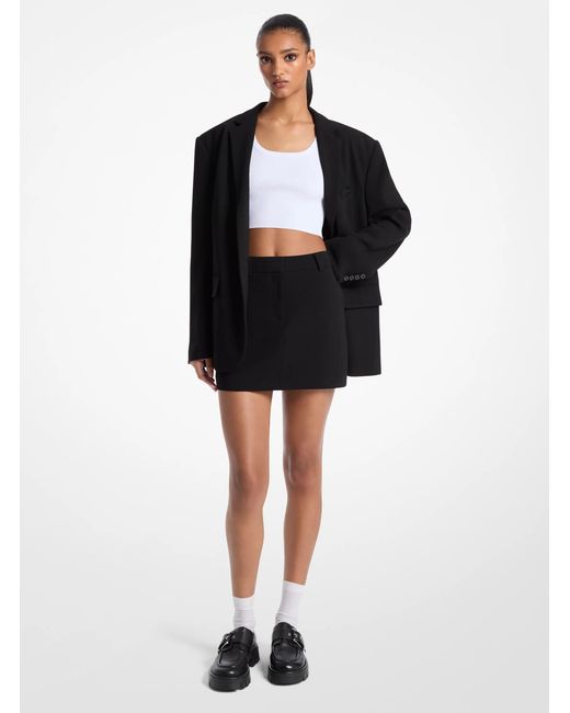 MICHAEL Michael Kors Black Crepe Mini Skirt