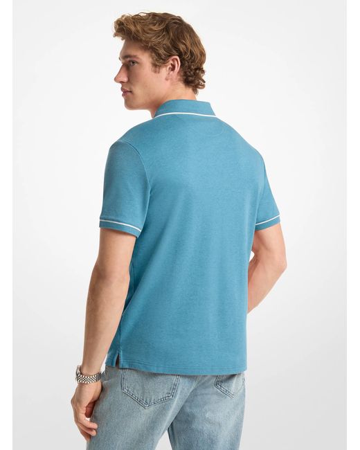 Michael Kors Blue Mk Cotton Polo Shirt for men