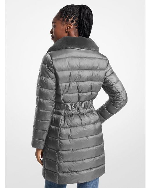 Mk Doudoune Longue Repliable Et Matelassée En Nylon MICHAEL Michael Kors en coloris Gray