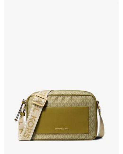 Michael Kors Green Jet Set Large Signature Logo Crossbody Bag