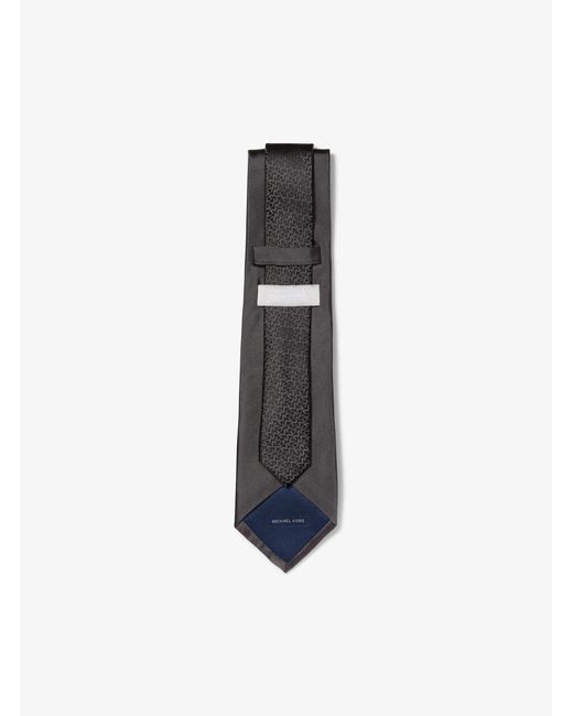 Michael Kors Gray Mk Silk Tie for men