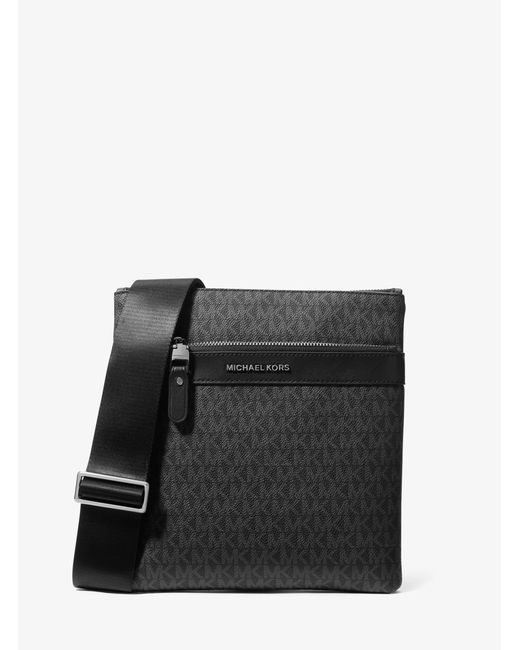 Michael Kors Black Mk Hudson Signature Logo Crossbody Bag for men