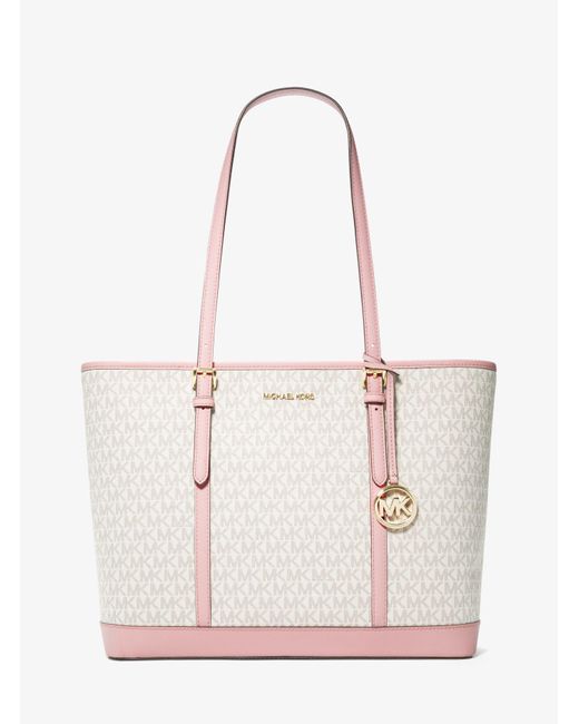 Michael Kors Canvas Jet Set Travel Large Logo Tote Bag Lyst