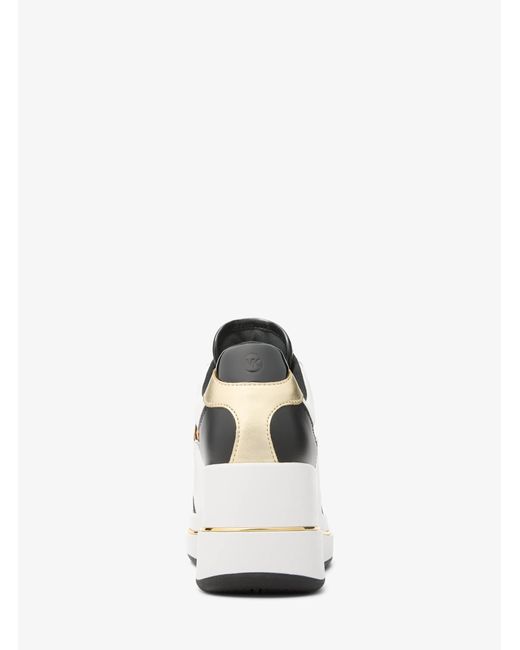 MICHAEL Michael Kors White Emmy Wedge Trainer Sneaker