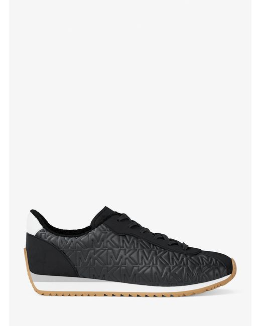 MICHAEL Michael Kors Black Mk Rhodes Quilted Logo Leather Trainer