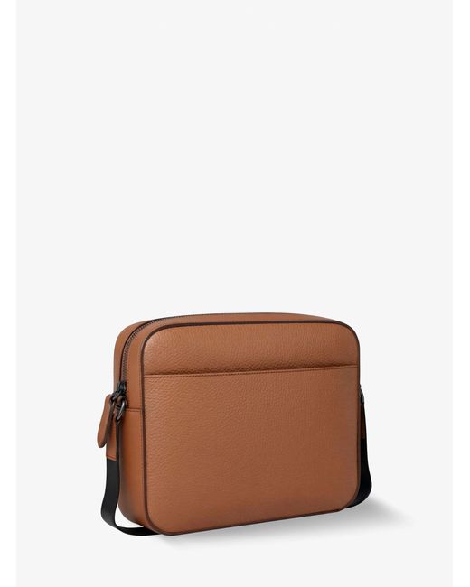 Michael Kors Brown Jet Set Pebbled Leather Crossbody Bag for men