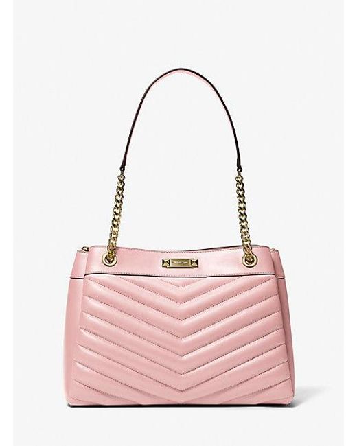 Michael Kors Pink Whitney Medium Quilted Tote Bag