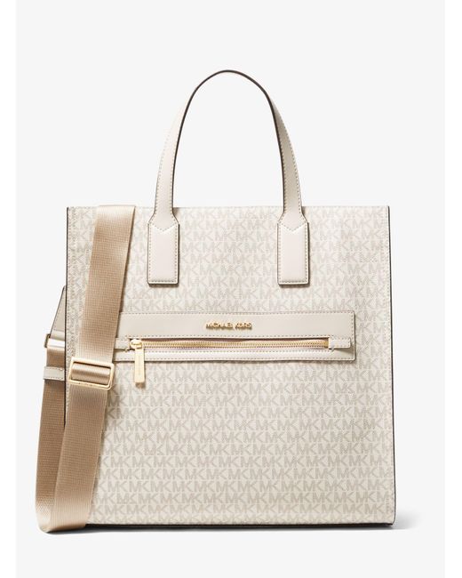 Michael Kors Leather Kenly Large Logo Tote Bag - Lyst