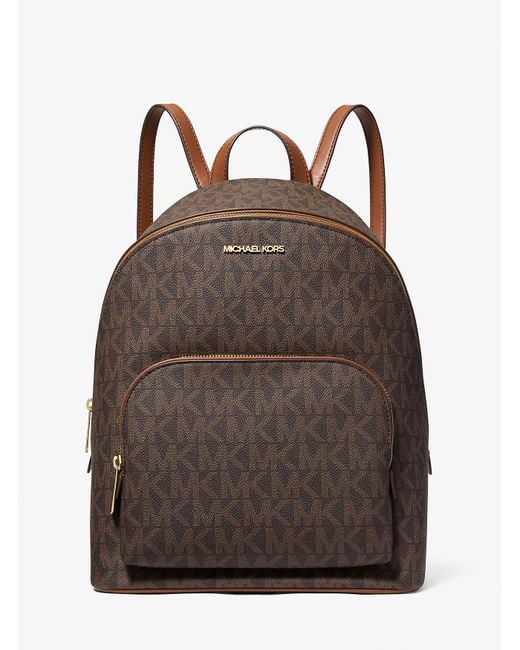 Mk Zaino Connie Medio Con Stampa Logo di Michael Kors Outlet in Brown