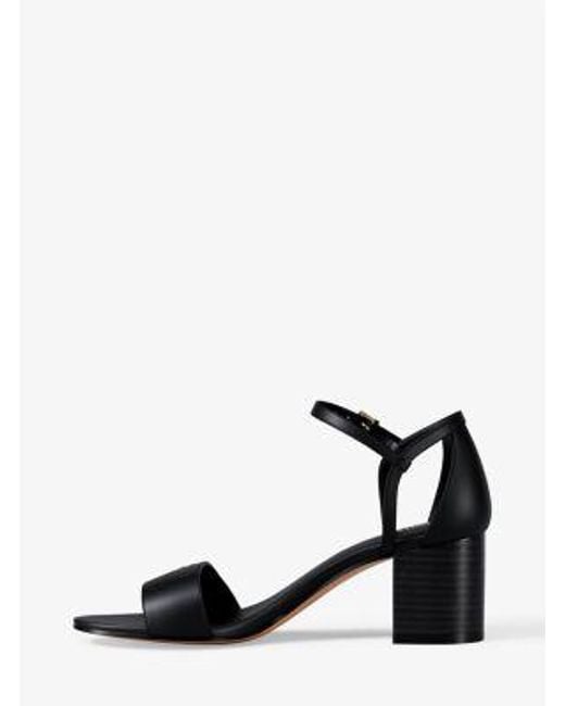 Michael Kors White Hannah Block Heel Sandal
