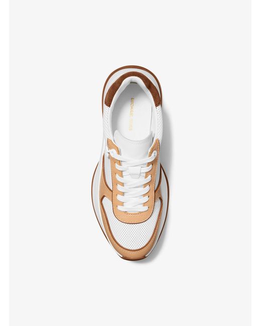 MICHAEL Michael Kors White Mk Arla Leather Trainer