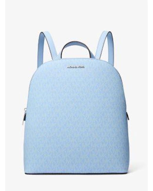 Michael Kors Blue Cindy Large Signature Logo Backpack