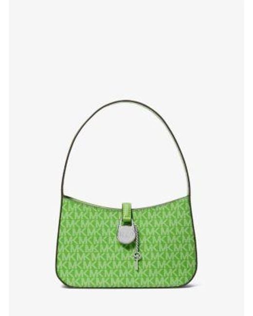 Michael Kors Green Lyra Small Signature Logo Pochette