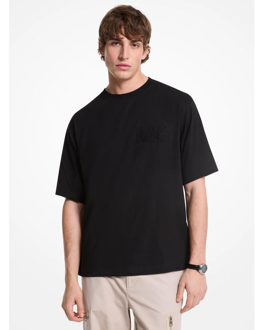 Michael Kors Black Logo Cotton T-Shirt for men