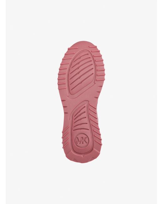 MICHAEL Michael Kors Pink Mk Jaime Mixed-Media Trainer