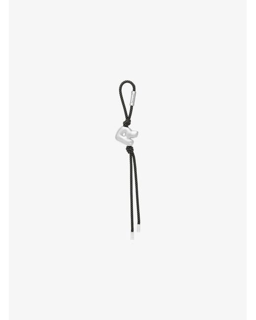 MICHAEL Michael Kors White Mk Initial-Tone And Speckled Cord Bag Charm