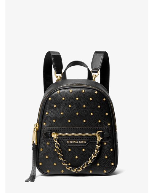 Michael Kors Black Elliot Extra-small Studded Leather Backpack