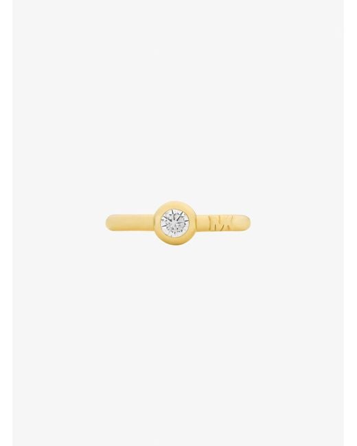 Michael Kors White Round Stone Ring