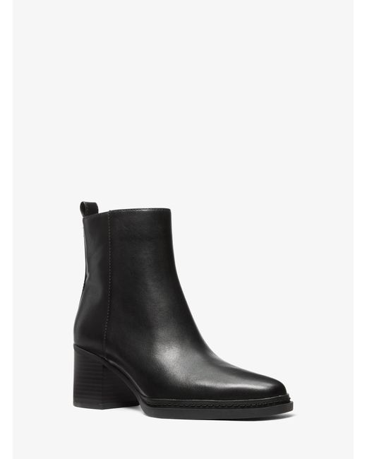 MICHAEL Michael Kors Black Mk Lex Leather Boot