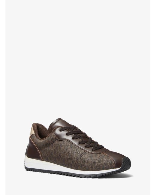 MICHAEL Michael Kors Brown Mk Rhodes Signature Logo Trainer