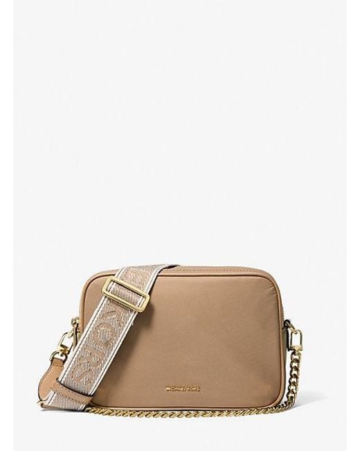 Michael Kors Natural Bryant Medium Nylon Camera Crossbody Bag