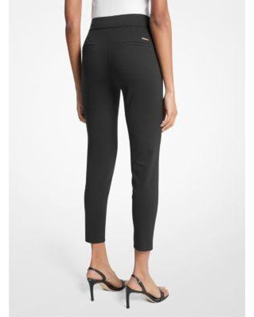 Michael Kors Black Viscose Blend Zip Pants