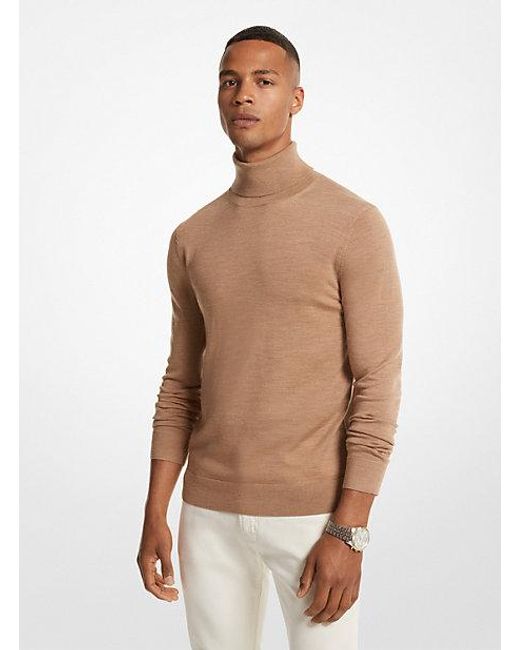 Merino wool top turtleneck sweater mens