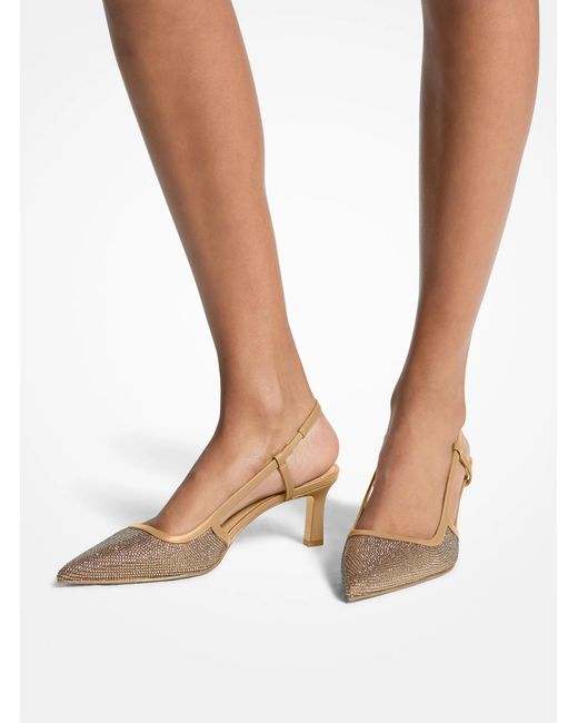 MICHAEL Michael Kors Natural Mk Alora Suede Slingback Pump