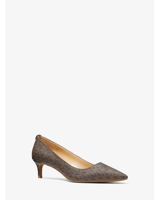 MICHAEL Michael Kors Natural Mk Alina Flex Logo Kitten Pump