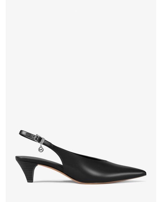 MICHAEL Michael Kors Black Mk Tonya Leather Slingback Pump