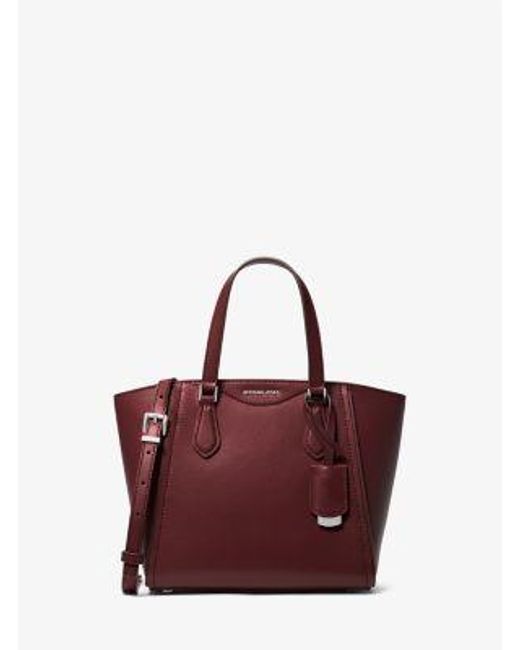 Michael Kors Purple Taryn Small Leather Convertible Crossbody Bag