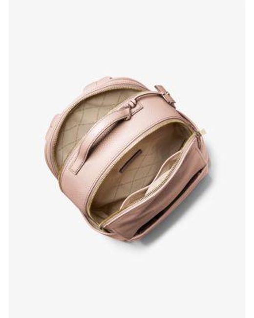 Michael Kors Pink Sable Medium Pebbled Leather Backpack
