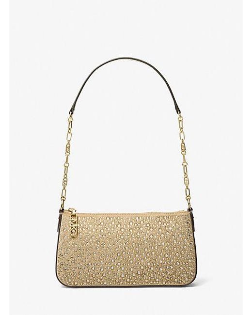 Mkpochette Mediano De Ante Con Adorno Cadena De Eslabones Y Logotipo Imperio MICHAEL Michael Kors de color Blanco Lyst