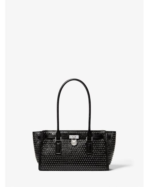 Mkbolso Satchel Hamilton Moderne Pequeño De Piel Con Ojales MICHAEL Michael Kors de color Black
