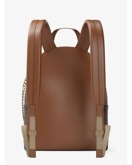 Michael Kors Brown Slater Medium Signature Logo Backpack