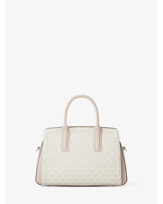 Michael Kors Natural Laila Small Signature Logo Satchel