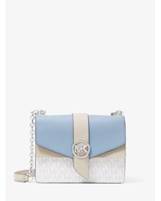 Michael Kors Greenwich Small Twotone Logo And Saffiano Leather