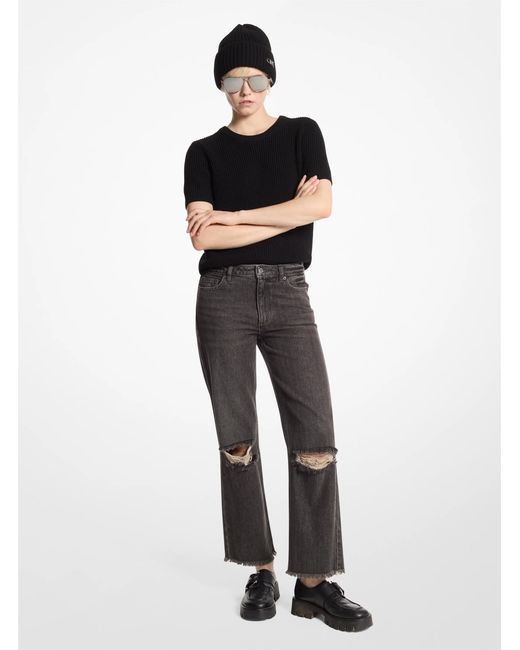 MICHAEL Michael Kors White Distressed Jeans