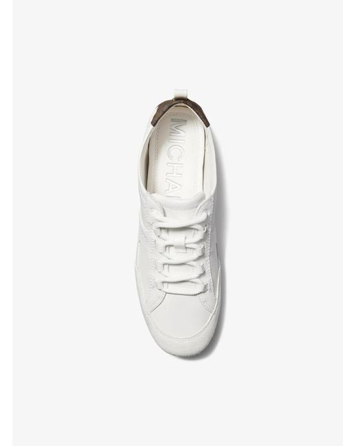 Michael Kors White Keely Leather Trainer