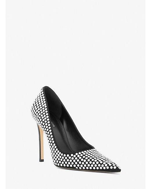 MICHAEL Michael Kors White Mk Elyse Studded Pump