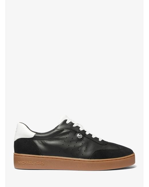MICHAEL Michael Kors Black Scotty Leather Sneaker